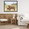 Stupell Industries Highland Cow And Calf Floating Frame, design by Jean Plout